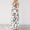 Image of 2019 Summer Long Dress Floral Print Boho Beach Dress Tunic Maxi Dress Women Evening Party Dress Sundress Vestidos de festa XXXL