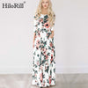 Image of 2019 Summer Long Dress Floral Print Boho Beach Dress Tunic Maxi Dress Women Evening Party Dress Sundress Vestidos de festa XXXL