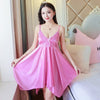 Image of 2019 Summer Sexy Lingerie Nightgowns for Women Silk Satin Lace Spaghetti Strap Night Dress Sleepwear Nightdress Nightwear Nighty
