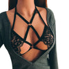 Image of 2019 Women Sexy Lingerie Lace Bandage Erotic Bra Strappy Open Bra Lingerie Corset Gothic Bondage Lingerie Garter Strap Underwear