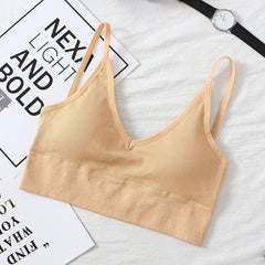 2019 Womens Underwear Top Bras Hollow Out Ribbed Bra Back U Shape Wire Free Full Cup Bralette