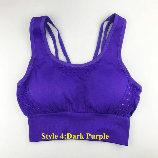 21 Colors Seamless Sports Bra Women Gym Back Cross Strappy Fitness Women Sports Bras Gym Active Wear Yoga Bras For Running Tops