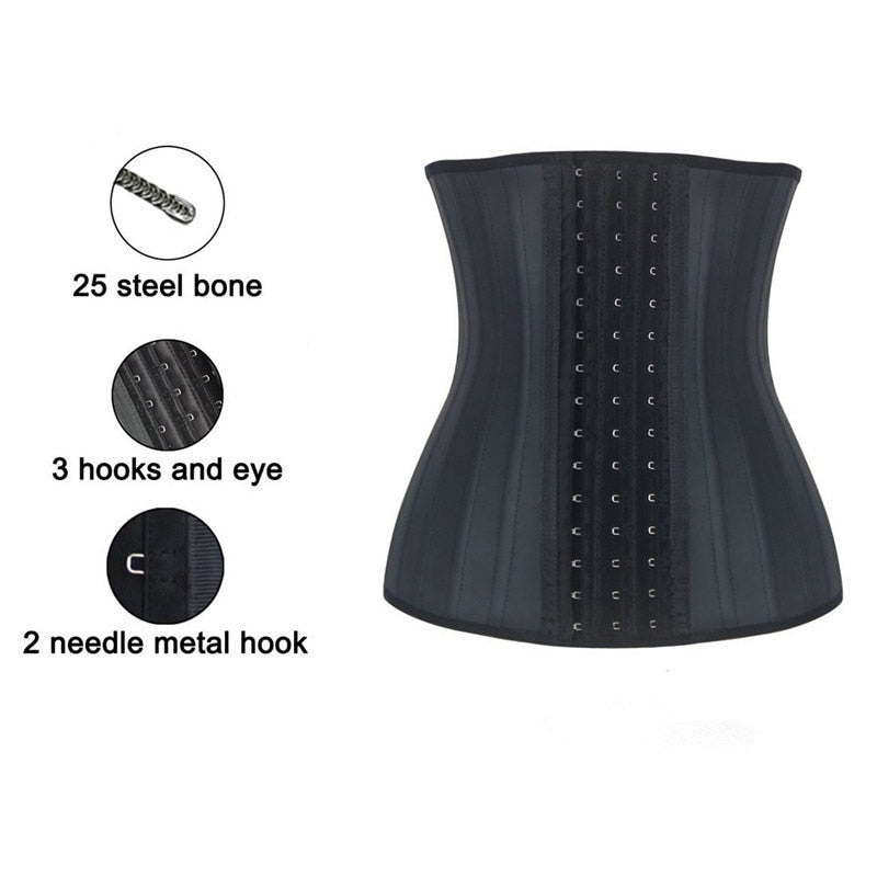 Black/Beige Fitness Fat Burning Girdle Belt Sexy Women Body Waist Trainer Shapers Underbust Belt Corset Faja Shapewear  (2)