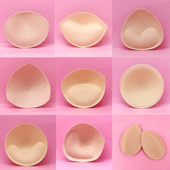 2pcs 1pair Sponge Bra Pads Push Up Breast Enhancer Removeable Bra Padding Inserts Cups for Women Girls Swimsuit Bikini Padding
