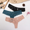 Image of 3 Pcs Panties Underwear Woman Lace Thong G-String Sexy Briefs Lingerie Woman Thong T-back Female Underwear For Woman Underwear