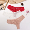 Image of 3 Pcs Panties Underwear Woman Lace Thong G-String Sexy Briefs Lingerie Woman Thong T-back Female Underwear For Woman Underwear
