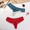 Image of 3 Pcs Panties Underwear Woman Lace Thong G-String Sexy Briefs Lingerie Woman Thong T-back Female Underwear For Woman Underwear