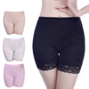 Image of 3 Pieces/Set Women Boxer Female Boyshort Lace Mid-Round Short Pants Comfortable Black Boyshort