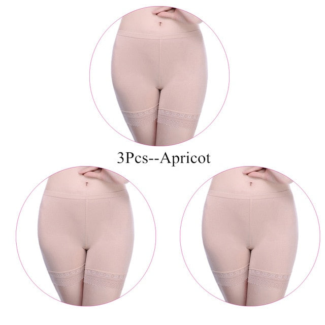 3 Pieces/Set Women Safety Short Pants Summer Big Size Female Boyshorts Boxer Modal