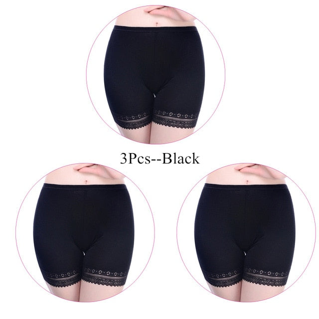 3 Pieces/Set Women Safety Short Pants Summer Big Size Female Boyshorts Boxer Modal