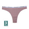 Image of 3Pcs/Lot Women's Cotton G-String Thong Panties String Underwear Women Briefs Sexy Lingerie Pants Intimate Ladies Letter Low-Rise