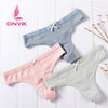 Image of 3Pcs/Lot Women's Cotton G-String Thong Panties String Underwear Women Briefs Sexy Lingerie Pants Intimate Ladies Letter Low-Rise