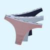 Image of 3Pcs/Lot Women's Cotton G-String Thong Panties String Underwear Women Briefs Sexy Lingerie Pants Intimate Ladies Letter Low-Rise
