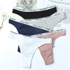 Image of 3Pcs/Lot Women's Cotton G-String Thong Panties String Underwear Women Briefs Sexy Lingerie Pants Intimate Ladies Letter Low-Rise