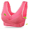 Image of 3XL Plus Size Sexy Lace Bralette Solid Cross Side Buckle Bra Brassiere Wireless Push up Bras for Women Lingerie Sleep Underwear