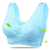 Image of 3XL Plus Size Sexy Lace Bralette Solid Cross Side Buckle Bra Brassiere Wireless Push up Bras for Women Lingerie Sleep Underwear