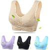 Image of 3XL Plus Size Sexy Lace Bralette Solid Cross Side Buckle Bra Brassiere Wireless Push up Bras for Women Lingerie Sleep Underwear
