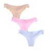 Image of 3pcs/lot Seamless Panties Ladies Thong Low Waist Women Sexy G String Solid Underwear