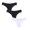 Image of 3pcs/lot Seamless Panties Ladies Thong Low Waist Women Sexy G String Solid Underwear