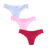 Image of 3pcs/lot Seamless Panties Ladies Thong Low Waist Women Sexy G String Solid Underwear