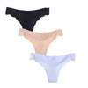 Image of 3pcs/lot Seamless Panties Ladies Thong Low Waist Women Sexy G String Solid Underwear