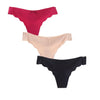 Image of 3pcs/lot Seamless Panties Ladies Thong Low Waist Women Sexy G String Solid Underwear