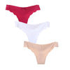 Image of 3pcs/lot Seamless Panties Ladies Thong Low Waist Women Sexy G String Solid Underwear