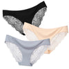 Image of 3pcs/lot  Sexy Women Panties set Lace Briefs Ice Silk Seamless Underwear Thong Lingerie Transparent Underpants String Pants #D