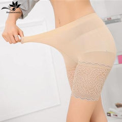 3pcs/lot Summer Style Ladies Boxer Short Safe Pants Bamboo boyshort underpants with Lace Plus big Sizes ladies' underwear