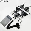 Image of 4Pcs/Set Porn Babydoll Lingerie Sexy Hot Erotic Open Crotch Underwear Sexy Lingerie Sleepwear Stockings+Bra Set Sexy Costumes