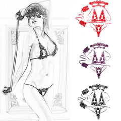 4Pcs/Set Porn Sex Babydoll Chemise Lingerie Sexy Hot Erotic Transparent Sexy Costumes Open Crotch Sexy Underwear Sexy Lingerie