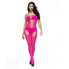 6Color Erotic Catsuit Sexy Lingerie Teddies Bodysuits Sexy Costumes Babydoll Bodystockings Open Crotch Elasticity Body Stockings