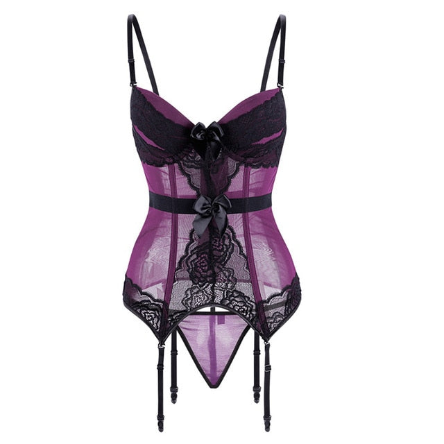 Women Corset Sexy Slim Burlesque Satin Body Shaper Strapless Overbust Plus Size Corset and Bustier  (3)