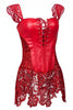 Image of Women Corset Sexy Slim Burlesque Satin Body Shaper Strapless Overbust Plus Size Corset and Bustier  (3)