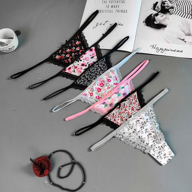 8color Gift full beautiful lace Women's Sexy lingerie Thongs G-string Underwear Panties Briefs Ladies T-back  3pcs/Lot xah11