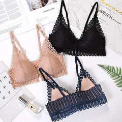 AB Cup Lace Bras for Women Bralette Sexy Underwear Lingerie Super Push Up Bra Front Closure Brassiere Girl Minimizer Deep V
