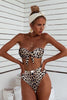 Image of AIUJXK Fashion 2019 Leopard Snake Print Bandage Bow Lingerie Biquini Women Sexy High Waist Bra Set  Ladies 2 Piece Swimsuit