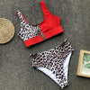Image of AIUJXK New 2019 Summer Leopard Neon Biquini Women Lingerie 2 Piece Swimsuit Summer Sexy High Waist Bra Set Ladies Underwear