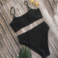 AIUJXK New 2019 Summer Sexy Lingerie Women High Waist Biquini Pink Bra Set Woman Swimwear 2 Piece Swimsuit Underwear Bating Suit