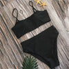Image of AIUJXK New 2019 Summer Sexy Lingerie Women High Waist Biquini Pink Bra Set Woman Swimwear 2 Piece Swimsuit Underwear Bating Suit