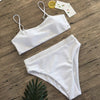Image of AIUJXK New 2019 Summer Sexy Lingerie Women High Waist Biquini Pink Bra Set Woman Swimwear 2 Piece Swimsuit Underwear Bating Suit