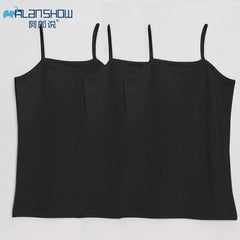 ALANSHOW Women 3pcs/lot ladies tank tops for women Combed cotton camisoles & tank women vest female vest for girls free shipping