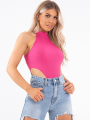 Ahagaga 2019 Fashion Romper Neon Green Red Orange Sexy Bodysuit Summer Clothes for Women Casual Streetwear Bodycon Jumpsuits