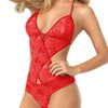 Image of Antibacterial Healthy Women Sexy Lace Teddy Features Plunging Eyelash Snaps Crotch Underwear Lingerie Bra Set Snaps Crotch A5#n
