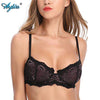 Image of Ayliss Free Shipping 1pc Black Women's Lace Bra Beauty Sheer Sexy Bra Non Padded Underwired Unlined Bra