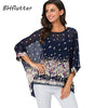 Image of BHflutter Women Blouses Plus Size 2019 New Style Batwing Casual Summer Blouse Shirt Woman Boho Chiffon Shirts Tops Chemise Femme