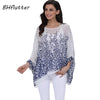 Image of BHflutter Women Blouses Plus Size 2019 New Style Batwing Casual Summer Blouse Shirt Woman Boho Chiffon Shirts Tops Chemise Femme