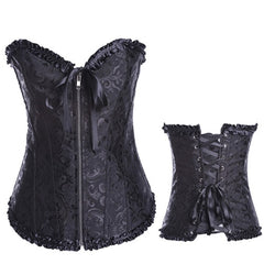 BIG SALE Satin Bone Lace Up Steampunk Corset Sexy Bustier Women Corselet Corset Bustier Corset Overbust Slim Corset Straples