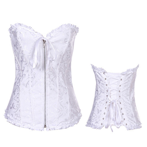 BIG SALE Satin Bone Lace Up Steampunk Corset Sexy Bustier Women Corselet Corset Bustier Corset Overbust Slim Corset Straples
