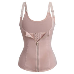 Bafully Bodysuit Women Slimming Zipper Waist Trainer Cinta Modeladora Body Shaper Tummy Cincher Tank Corrective Shapewear Tops